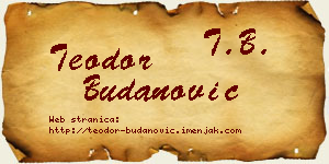 Teodor Budanović vizit kartica